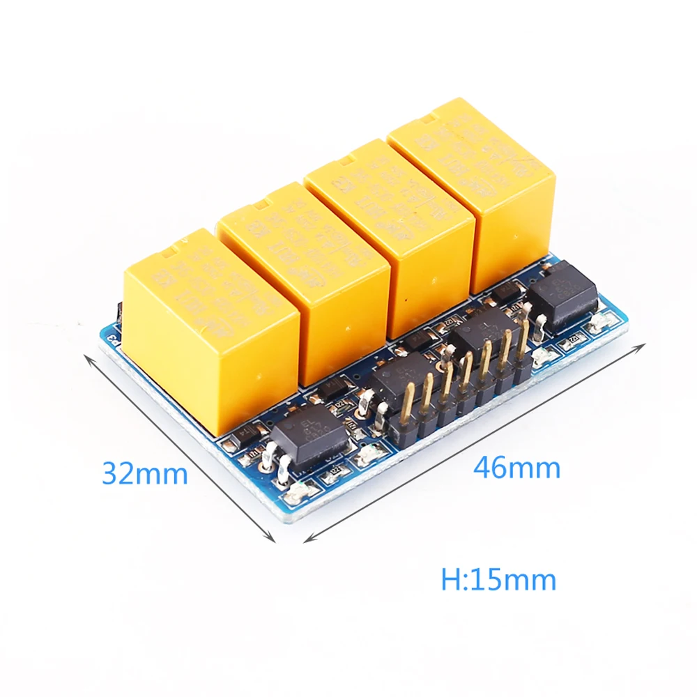 Релейный модуль с оптроном высокоуровневый триггер для Arduino 5 В 4 канальный