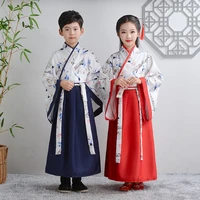 chinese hanfu traditional crane kids clothes set children tang suit girls party dress boys kung fu tang dynasty hanfu clothing