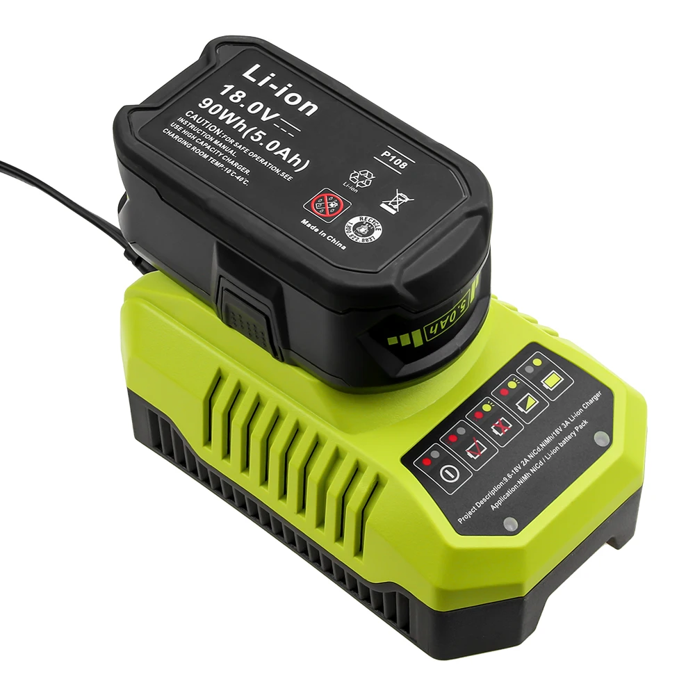 Для Ryobi P117 Замена Батарея Зарядное устройство 12V-18V ионно-литиевая NI-CD