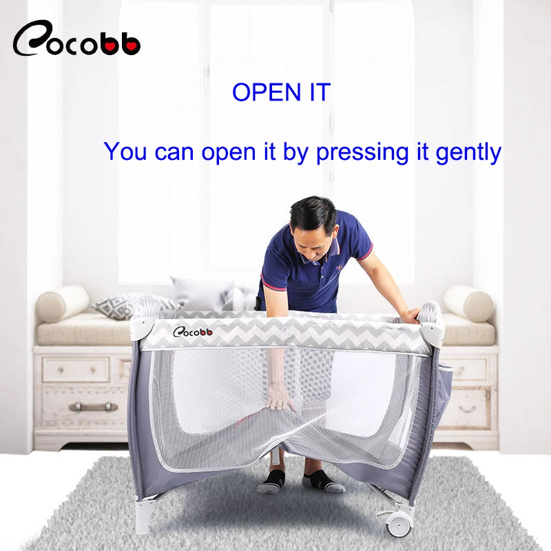 Многофункциональная детская кроватка складная удобная переносная подгузник