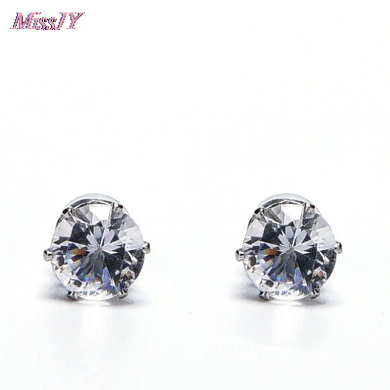 Магнитные серьги-гвоздики для женщин и мужчин белый черный цвета на магнитной