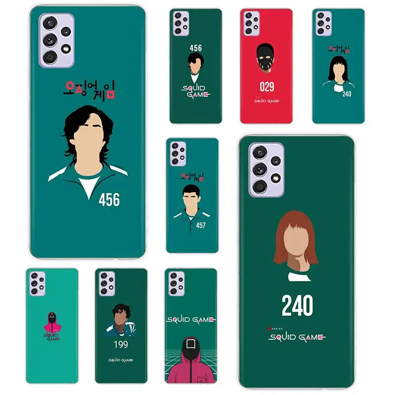 

Round Six Squid Game 456 Phone Case Funda For Samsung Galaxy A51 A71 A02S A91 A81 A50 A70 A30 A40 A10S A20E A90 A80 Cover Coque