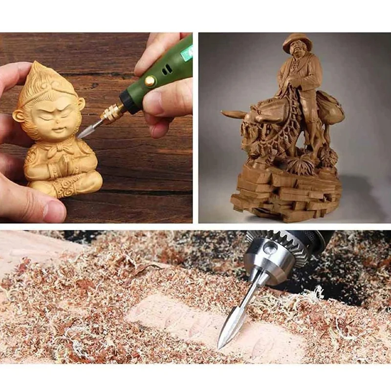 

Wood Carving Tools 5 PCS HSS Engraving Drill Bit Set Wood Crafts Grinding Woodworking 1/8inch Shank Universal Fitment