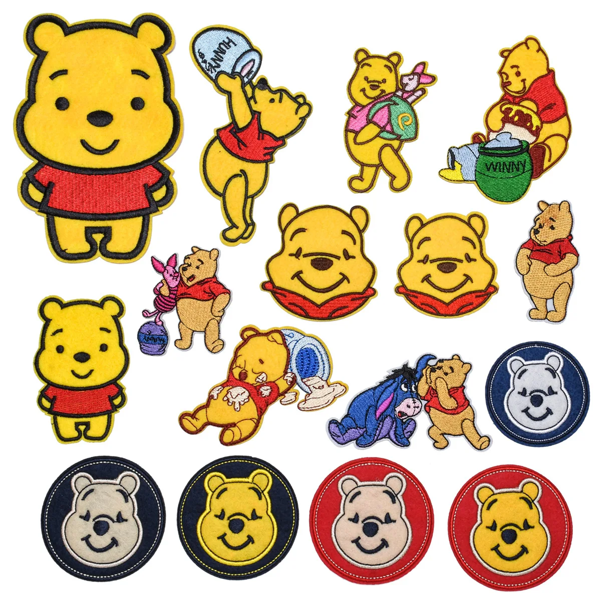 Winnie the Pooh Cartoon Disney embroidery Thermal Stickers Character Patch for Clothing Applique on Clothes Ironing stickers | Дом и сад