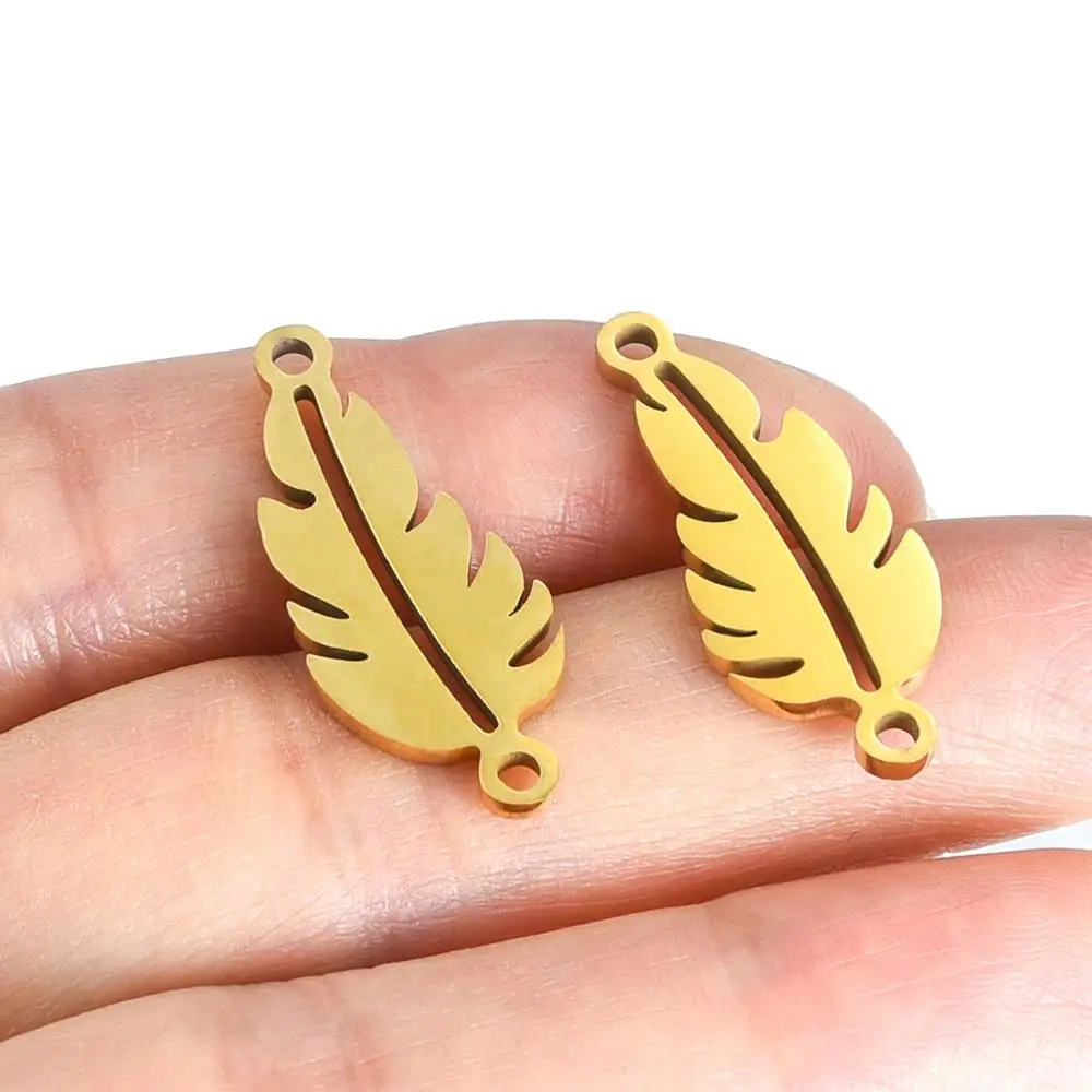 10 шт./лот золотые подвески из нержавеющей стали подходят для браслета коннектора