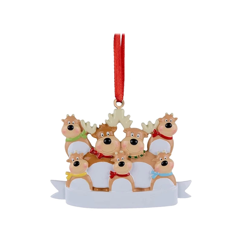 

Christmas Tree Ornament Cute Reindeer Winter Gift Year Family Xmas Decoration Hanging Sign Holiday Pendant Party Decor