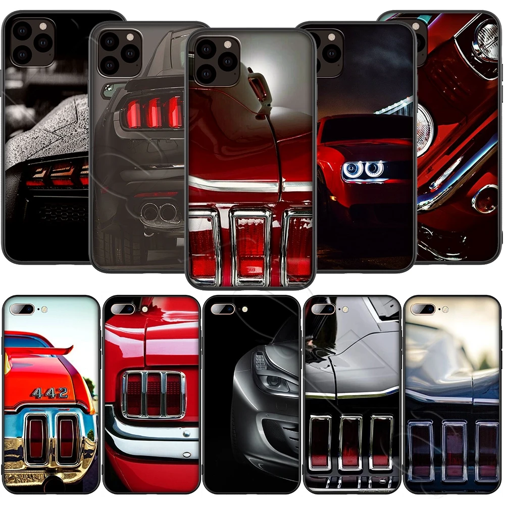 Lavaza классический MUSTANG задние фонари силиконовый мягкий чехол для iPhone 12 11 Pro XS Max XR X