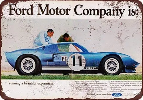 

1965 Ford GT 12X18 Inches Novelty Parking Retro Metal Tin Sign Plaque Poster Wall Decor Art Shabby Chic Gift Suitable 12x8 Inch