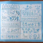 Трафареты для рисования, 5,8, раскраска для скрапбукинга, 20x рельефная декоративная альбомная бумага см, 12 шт.