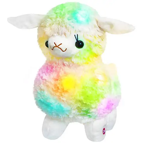 

Bstaofy 12'' Light up White Lamb LED Stuffed Animals Sheep Soft Plush Toy Birthday Christmas Holiday Easter Glow Gift for Kids