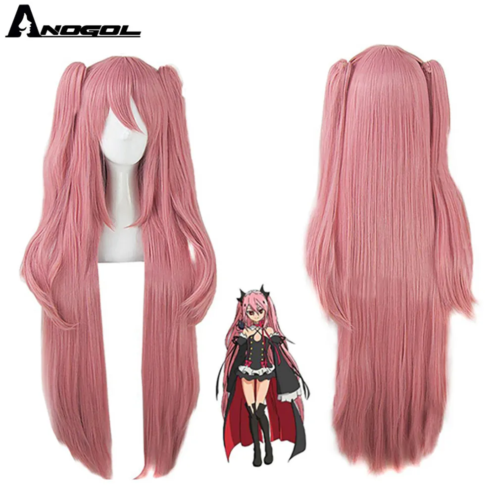 Женский парик для косплея Anogol розовый синтетический длинный костювечерние |