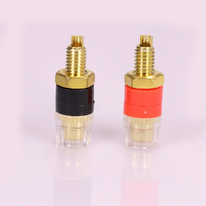 Клеммы с разъемом типа банан 10 шт./лот позолоченные клеммы для колонок 5 пар