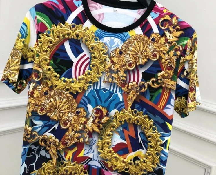 

20ss new fashion floral royal print tee t shirts designer for men