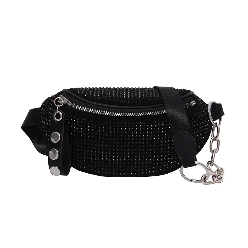 

New Street Trend Cool Style Sequin Chest Bag Urban Fashion Easy To Match Two Color Optional Portable Chest Bag Crossbody Bags