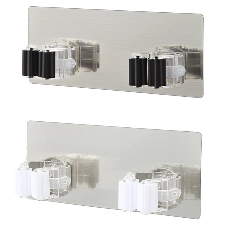 Настенный органайзер для швабры держатель вешалка щетки метлы стеллаж хранения