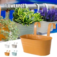 metal hanging flower pot simple bucket planter with detachable hook multifunctional holder for garden courtyard patio