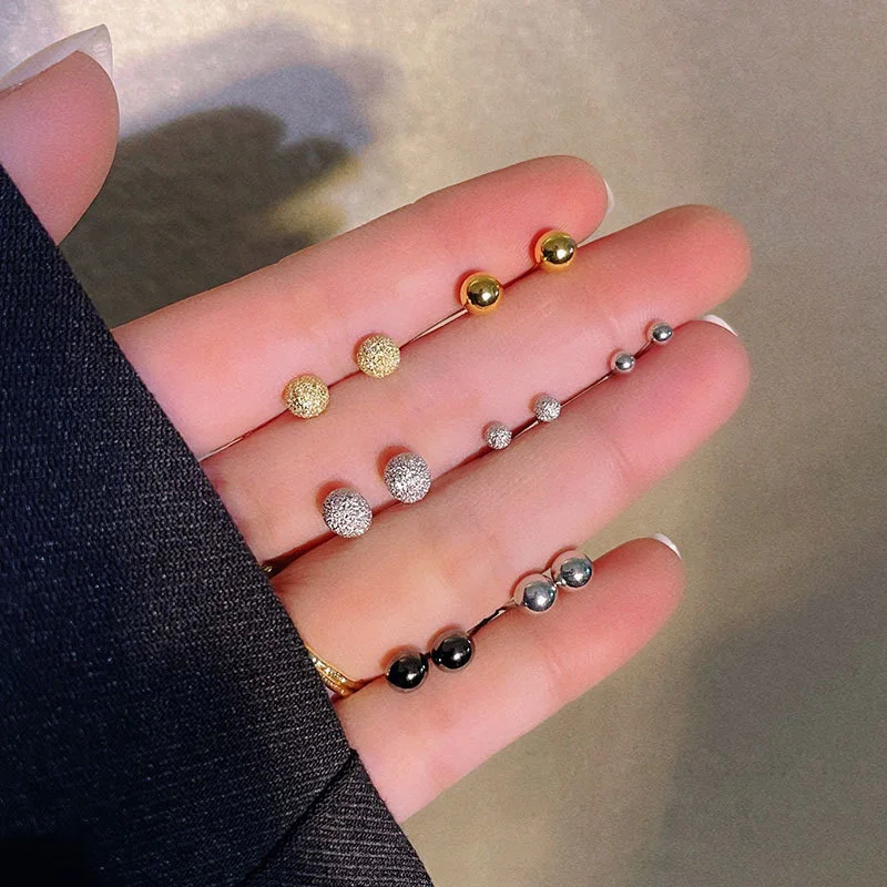 1 пара серьги-гвоздики из нержавеющей стали