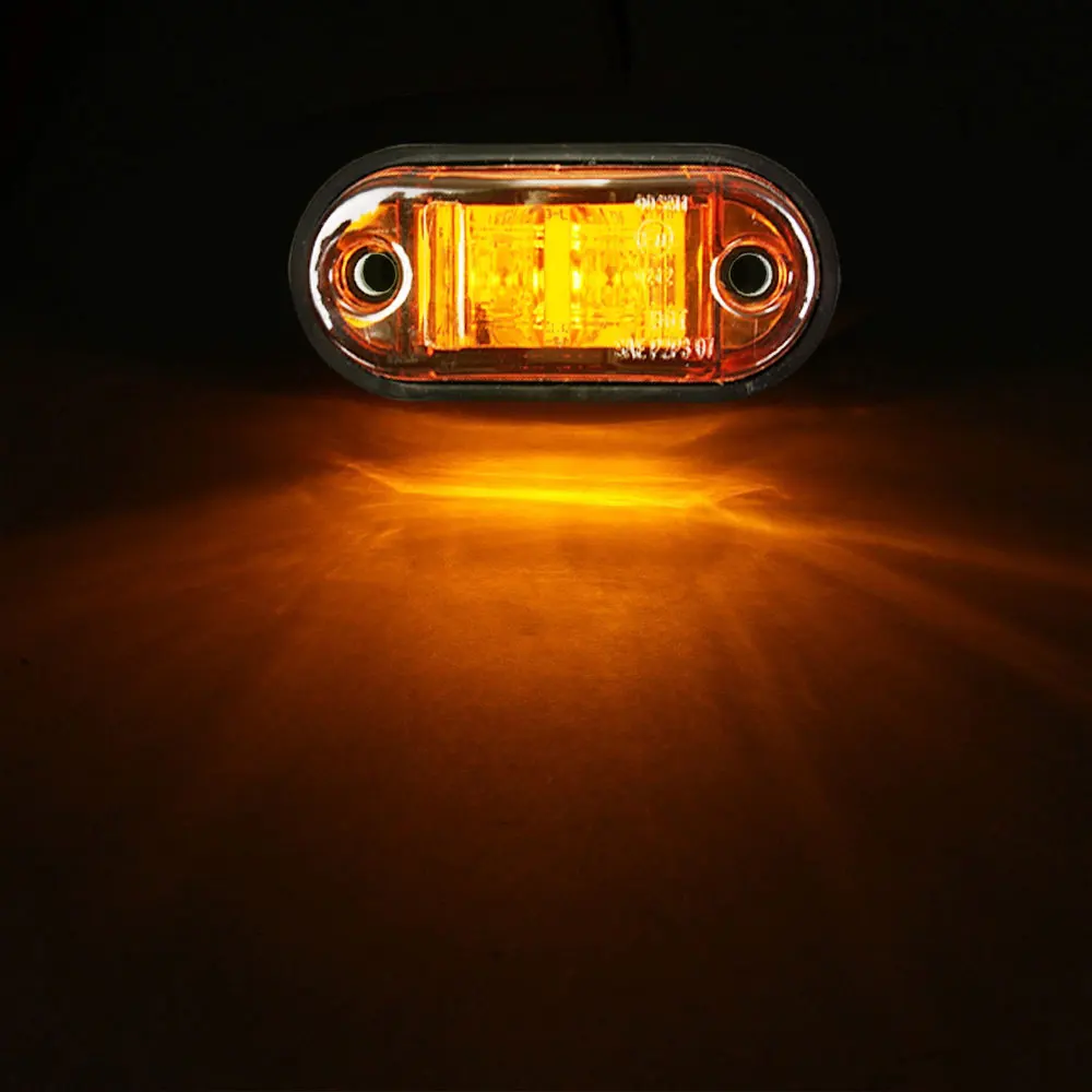 12V / 24V 2LED желтый грузовик огни Габаритные сигнальные для детей возрастом от 12v 24v