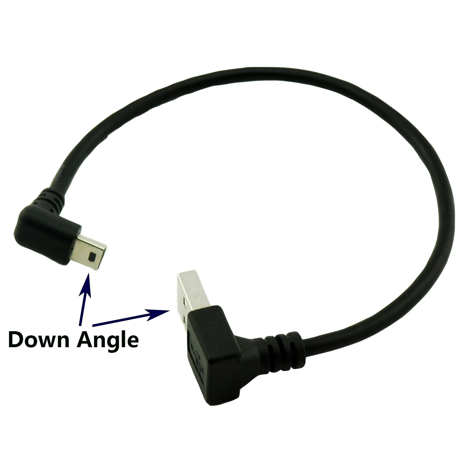 10 шт. USB 2 0 A Мужской Угол вниз под углом 90 ° мини 5 Pin B адаптер кабель 25