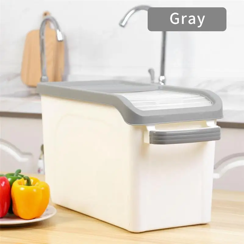 

10Kg Rice Storage Box Large Capacity Grain Cereal Dispenser Sealed Food Organizer Container Portable Organizer Kitchen Tools