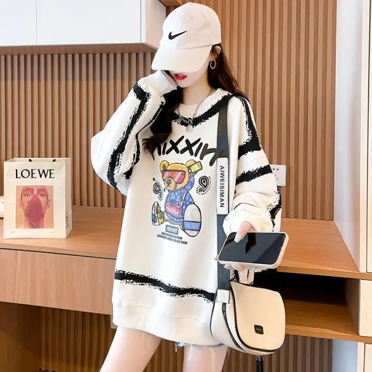 

New women's Sweatshirt hooded casual Pullover girl long sleeve autumn and winter clothing oversized sweater fashion street style