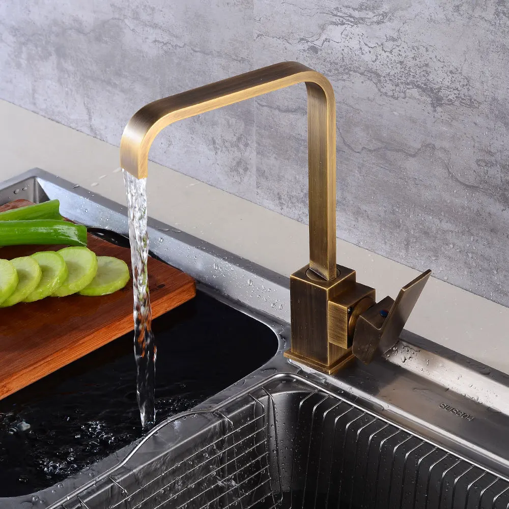 Mitigeur кухня кухонная раковина винтажный кран смеситель горячей и холодной воды Tap