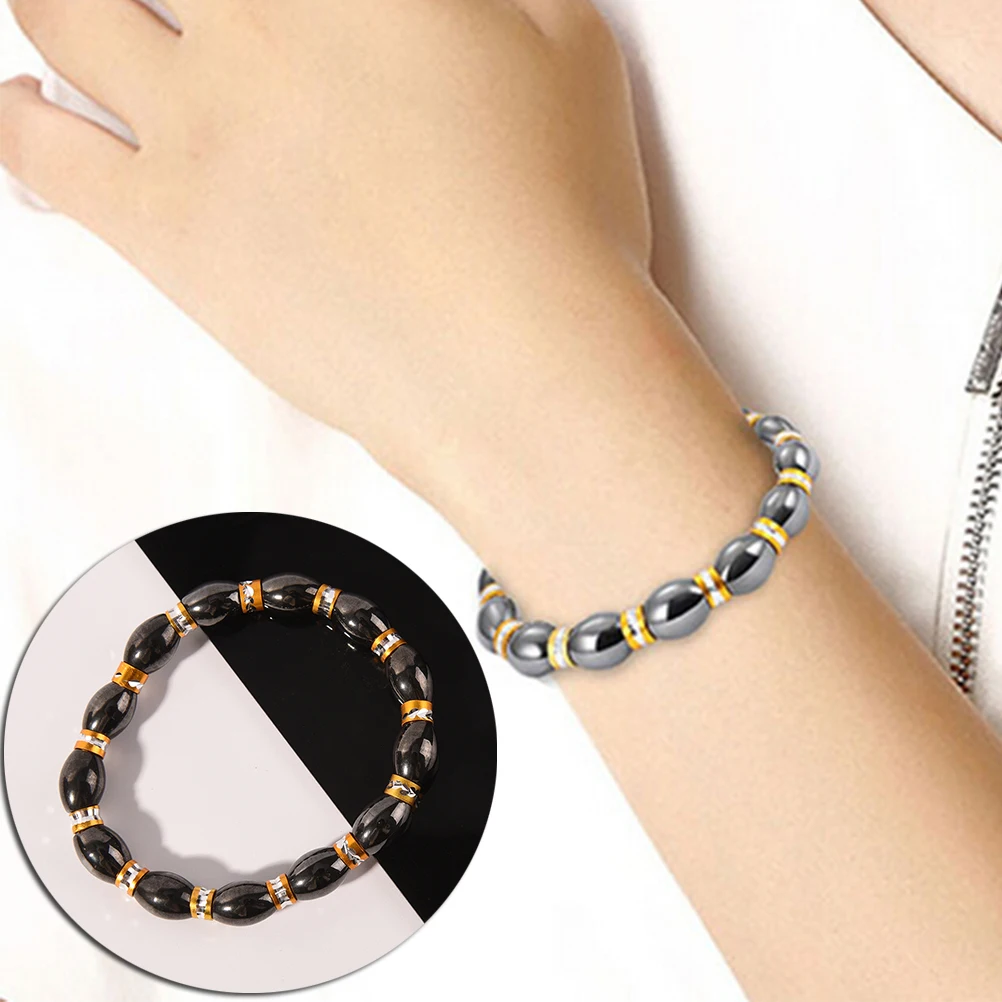 1 шт. Магнитный гематитовый браслет для здоровья женщин и мужчин черный магнитный