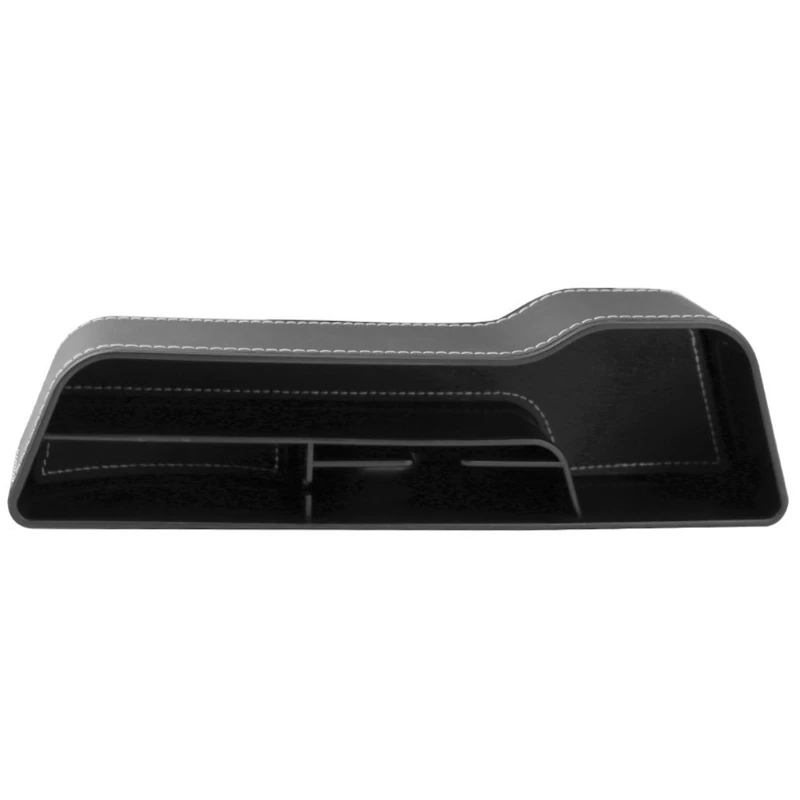 

Multi-functional Car Seat Gaps Filler Black PU Front Seat Storage Box for Phones Keys Glasses Cards