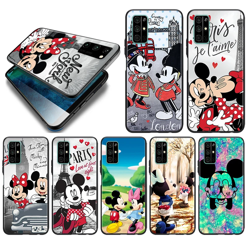 

Mickey Minne Have Fun Soft TPU Cover For Honor 50 X20 SE V30 30 30S Magic 3 Play 5 5T Pro Plus 5G Black Silicone Phone Case