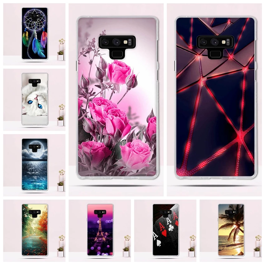 Силиконовый чехол для Samsung Galaxy Note 9 мягкий ТПУ задняя крышка Funda on.