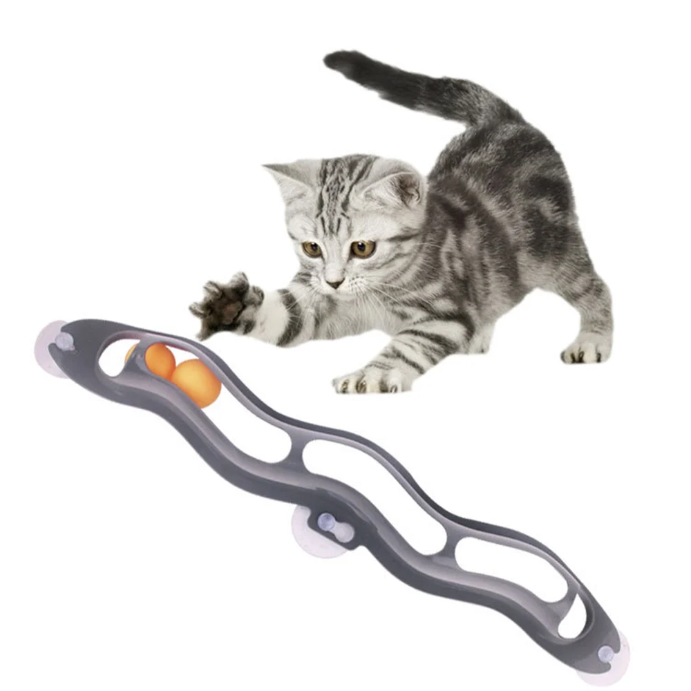 Игрушка для питомцев кошек Забавный шар Интерактивная игрушка на присоске с