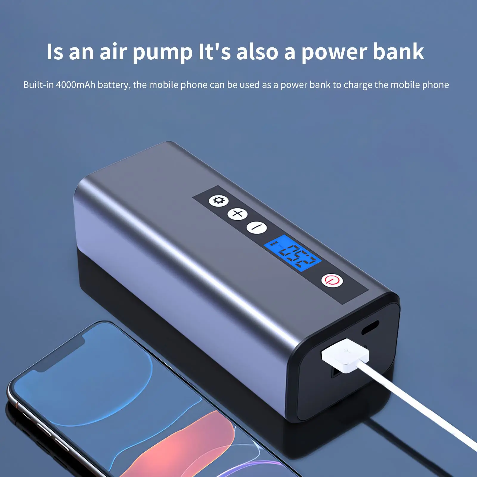 

Портативный Аккумуляторный воздушный насос, беспроводной насос для шин, 14000 об/мин, мощный электрический насос для шин для автомобиля, автом...