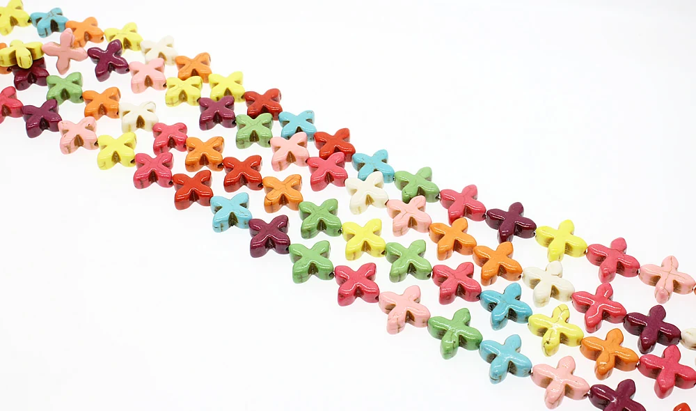 Модные бусины из натурального камня полудрагоценные камни в форме креста