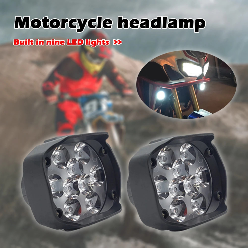 

2pcs 8-85V External Motorcycle Headlights Universal Electric Car LED Spotlights 2000LM/pair 16W/pair White Light Car Headlight