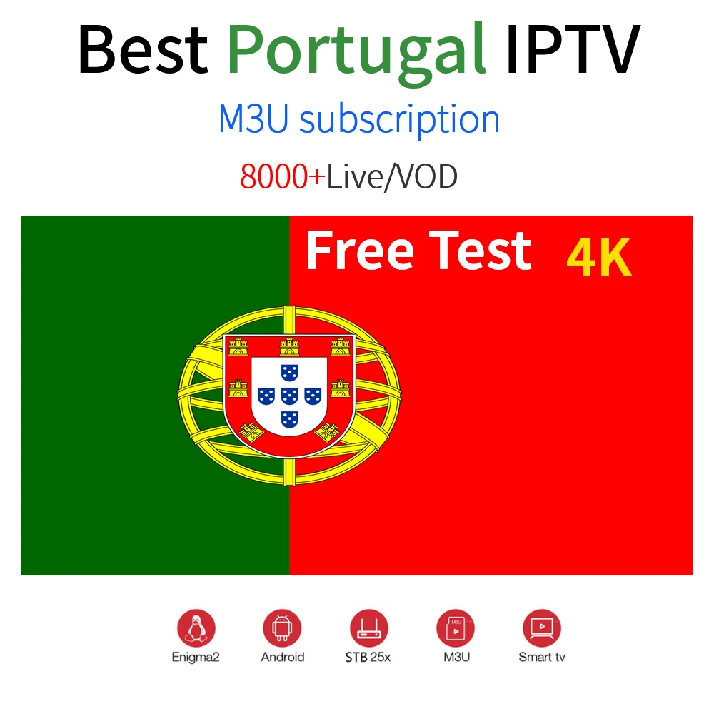Лучшая IP tv подписка Португалия Испания немецкий 8000+ прямые каналы стабильный IP tv код аккаунт для Android tv Smart M3U IP tv Португалия