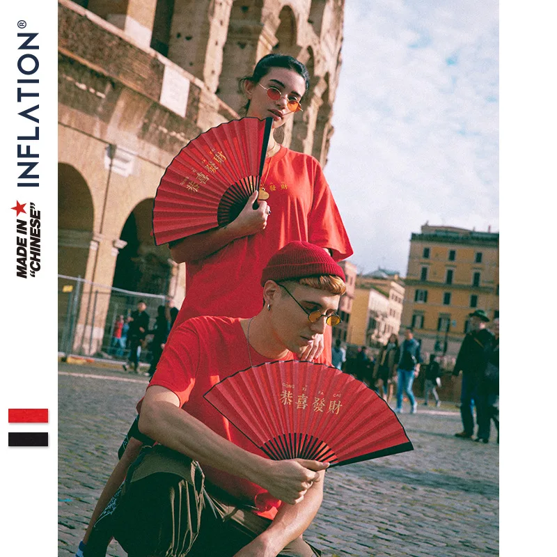 INFLATION креативная футболка с графическим принтом и коротким рукавом 2019 хип хоп