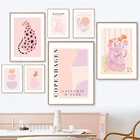 Настенная картина с изображением розового леопарда Ван Гога, цветов, абстрактного Матисса, постеры и принты на холсте, настенные картины для декора гостиной