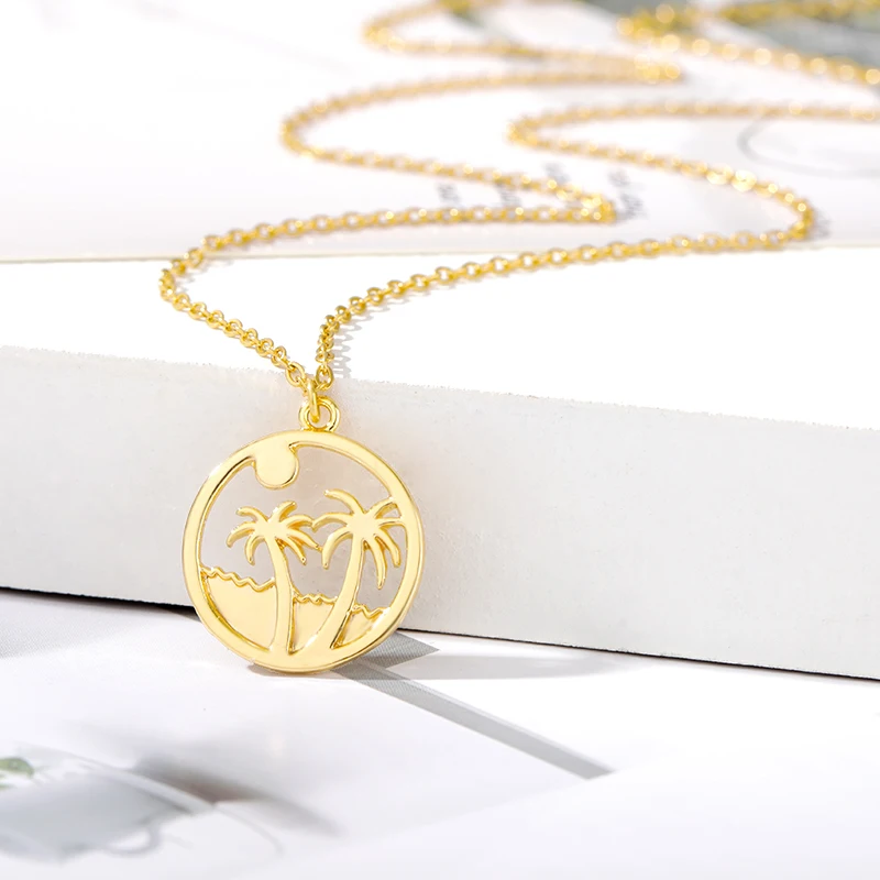 Ожерелье из пальмового дерева ожерелье с волной воды модные ювелирные изделия |