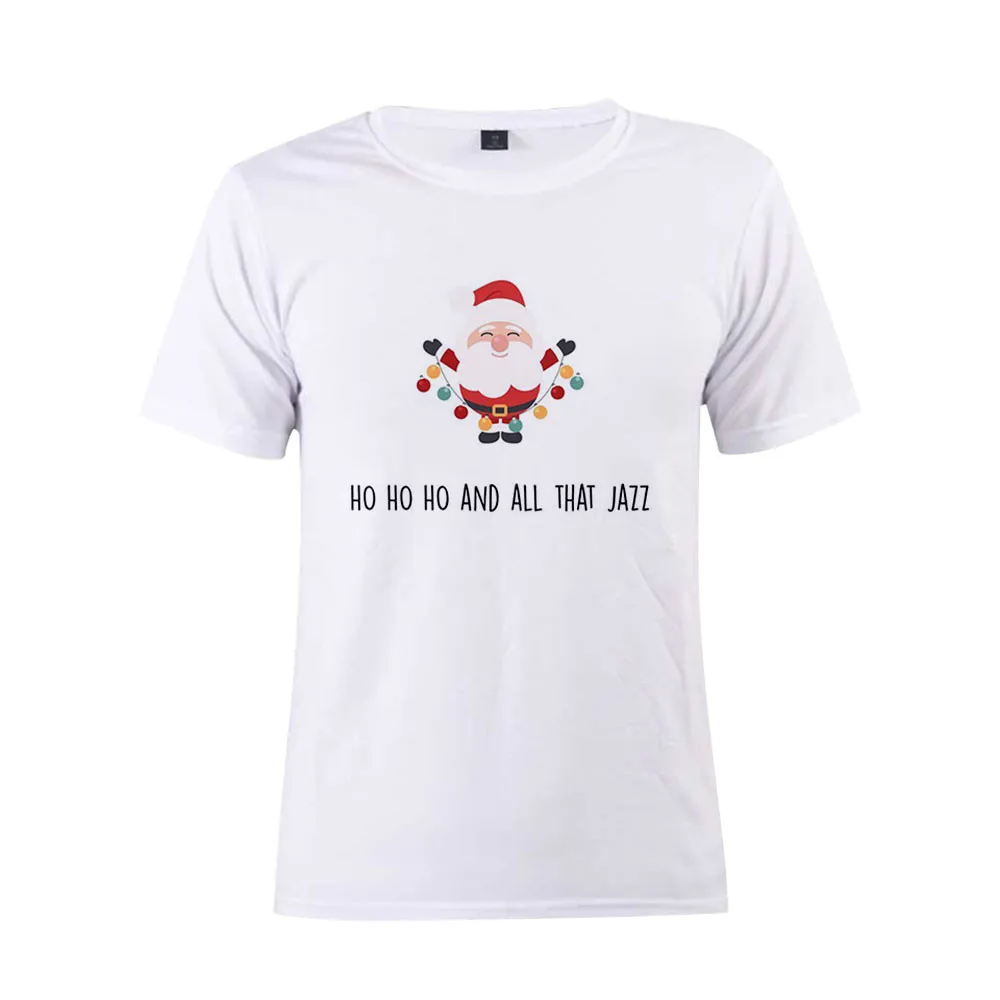 

Hot Christmas T Shirt Elk Print Tops Tee Men Women Short Sleeve T-shirt Casual Children 2021 New Christmas Top Home Wear