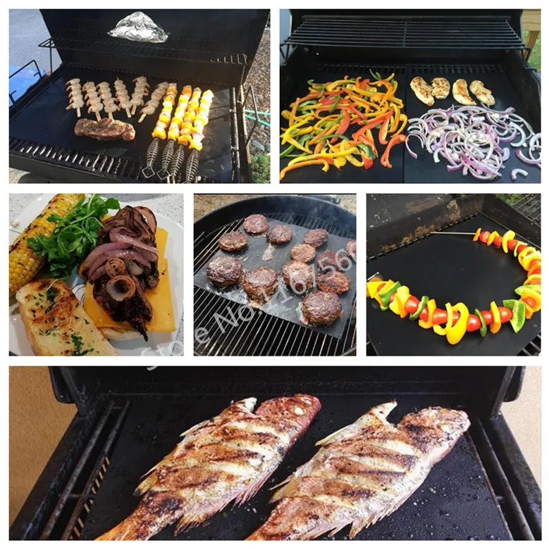 33*40 см Горячая продажа барбекю Гриль коврик лист горячая пластина Портативный