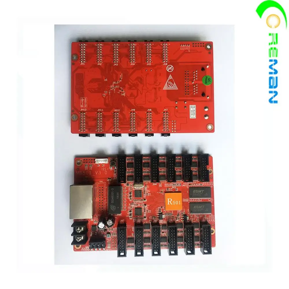 HD R501 hub75B принимающая карта, 12 выход hub75 полноцветный светодиодный экран знак принимающая карта поддержка 1/16 сканирования 1/32 сканирования