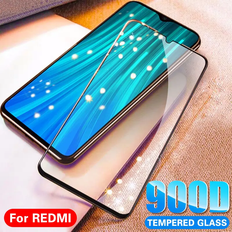 Закаленное стекло с полным покрытием для Xiaomi Redmi Note 8 Pro 7 6 8T Защита экрана 8A 7A K20 K30