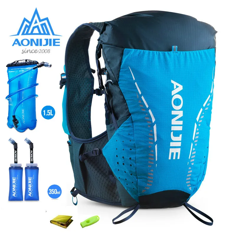 

AONIJIE S/M ML L/XL C9104 Ultra Vest 18L Hydration Backpack Pack Bag Soft Water Bladder Flask Hiking Trail Running Marathon Race
