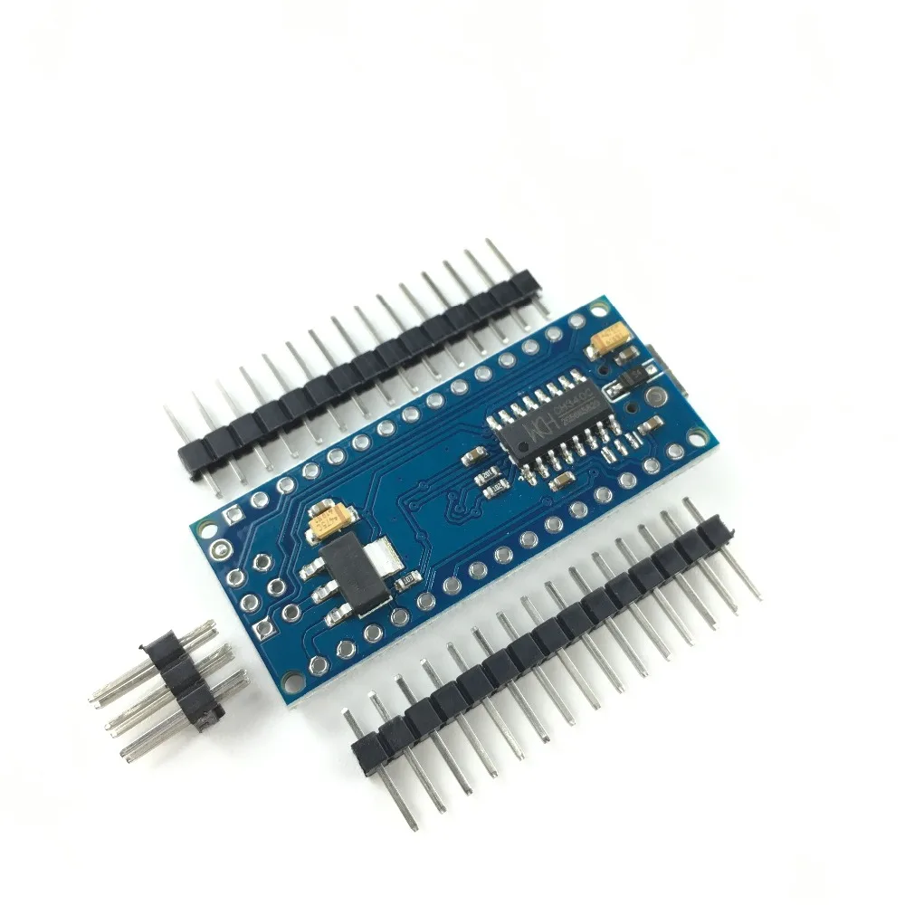 100 шт./лот Nano v3.0 контроллер совместим с arduino совместимый nano CH340 USB драйвер без кабеля Atmega328 серии Atmega328PB