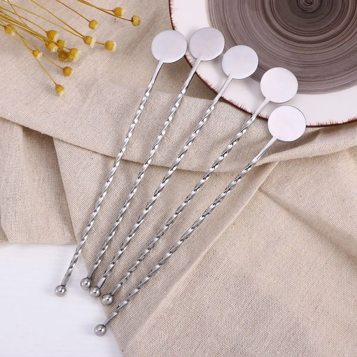 5 шт. палочка для помешивания коктейля палочки размешивания Нержавеющая сталь