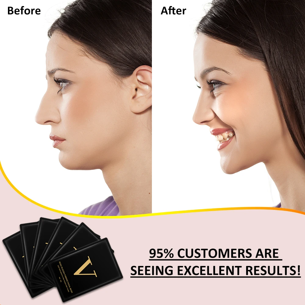 4D V маска для лица подбородок и щек подтягивающая ухо подвесная гидрогелевая