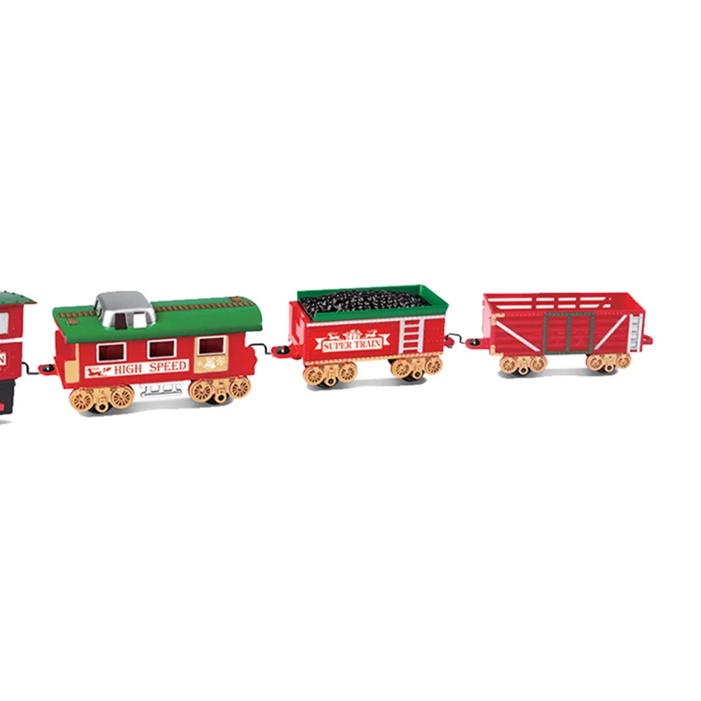 

Christmas Electric Rail Train Combination Parent-Child Interactive Toy Light Music Rail Car With DIY Track Set