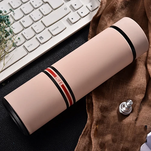 Розовый ZOOOBE 500 мл Термос чай кофе кружка бутылка нержавеющая сталь Изолированная Питьевая вакуумная колба Термокружка с фильтром Термокружка - Цвет: Розовый