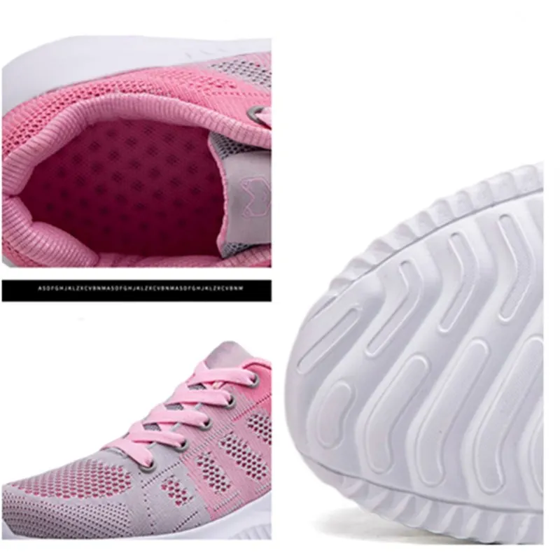 Легкие мягкие дышащие прогулочные туфли Женская сетчатая спортивная обувь для