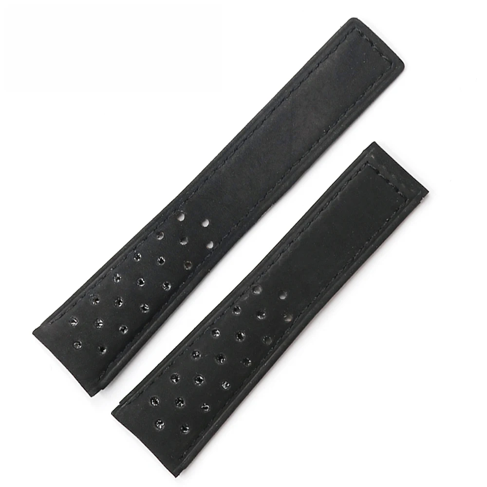 Rolamy 20 22mm Real Calf Leather Suede Strap VINTAGE Replacement Wrist Watchbands Belt Watch Band For Tag Heuer